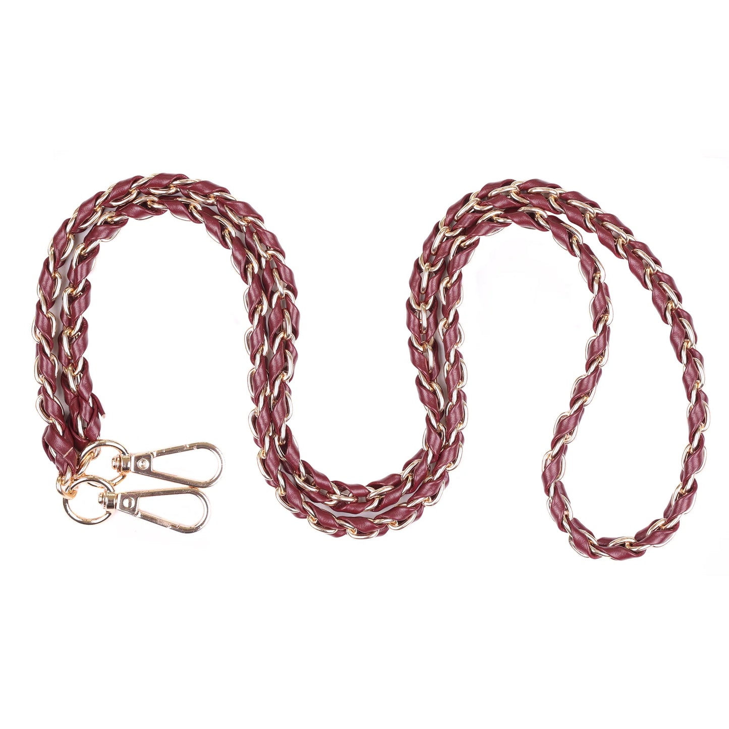 Töskuól keðja gold & deep burgundy