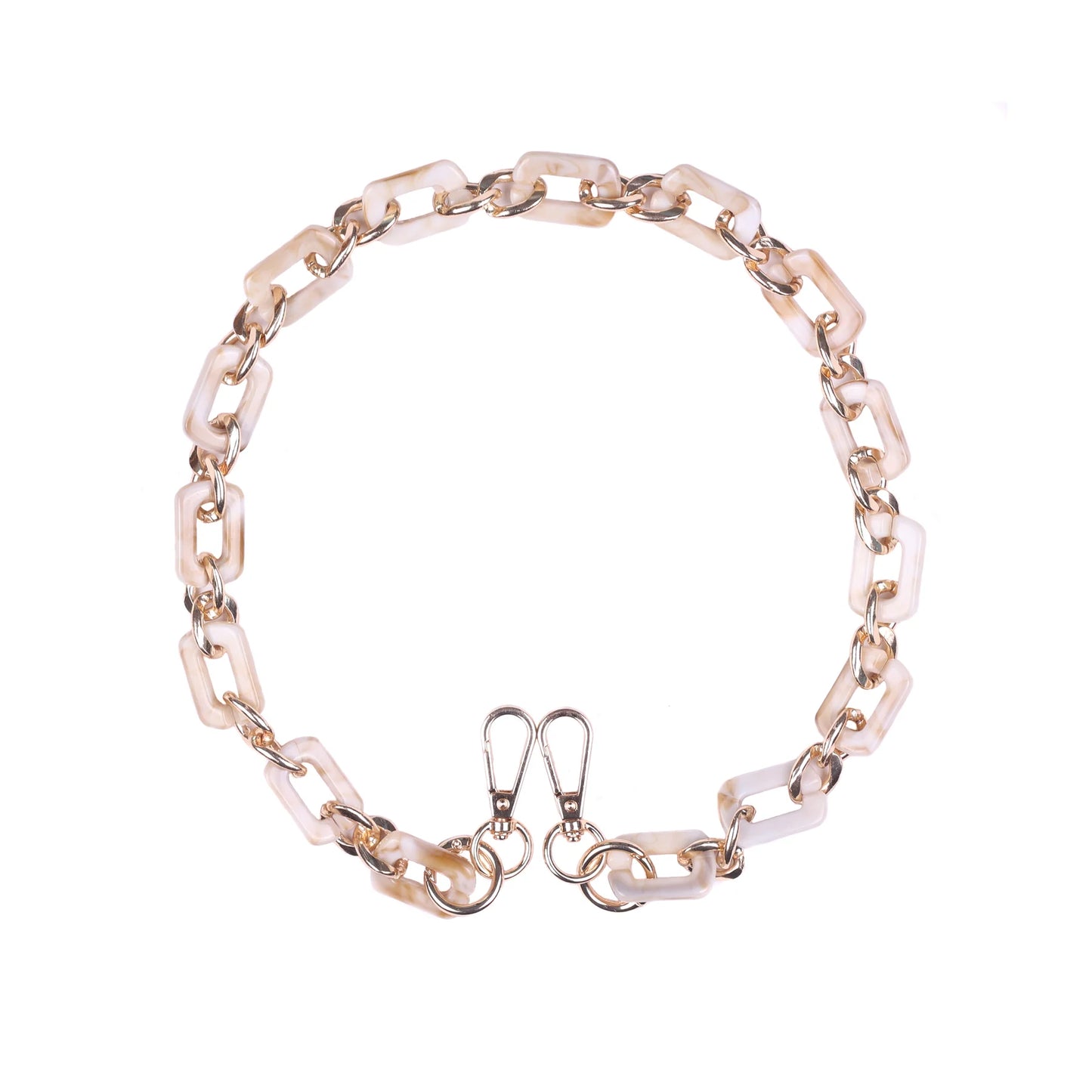 Strap Gold Chain Stone Link