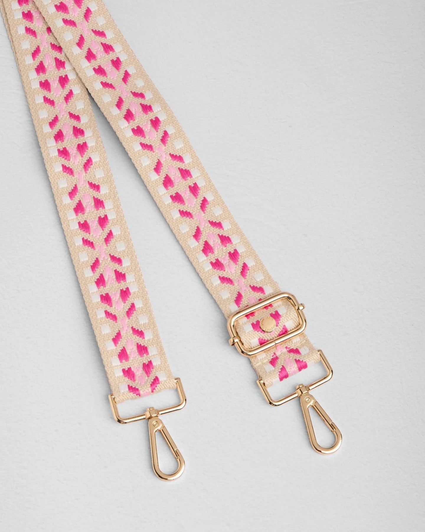 Töskuól pink & white stitched