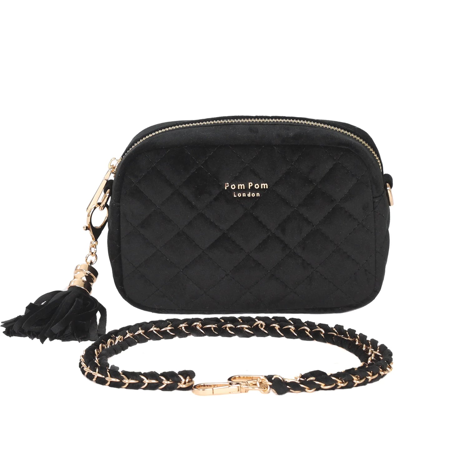 City Mini Quilted Black Velvet