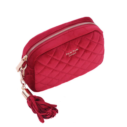 City Mini Quilted Burgundy Velvet