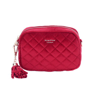 City Mini Quilted Burgundy Velvet