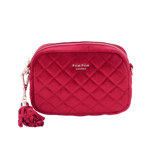 City Mini Quilted Burgundy Velvet