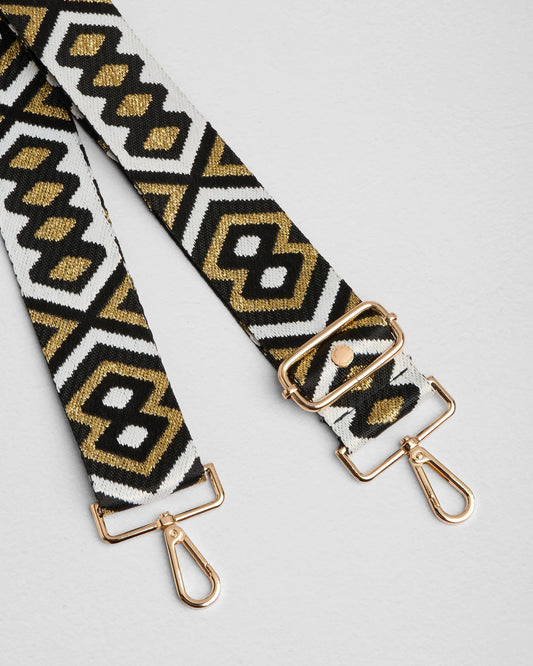 Töskuól black & gold glitter embroidered