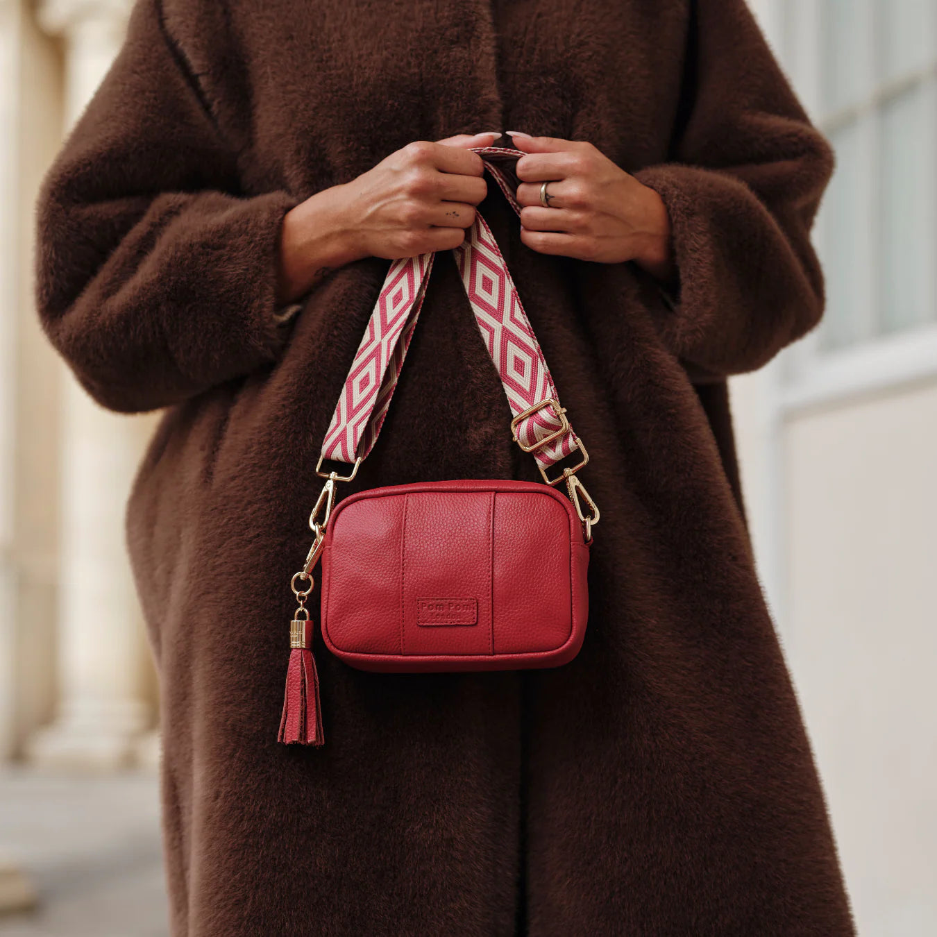 Strap Burgundy & Stone Diamond