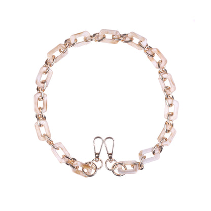Strap Gold Chain Stone Link